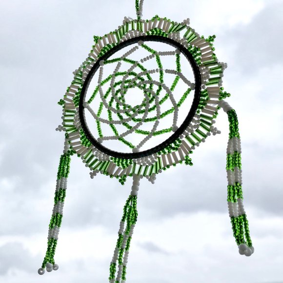 Beautifully Crafted Beaded Dream Catcher Ornament - Picture 2 of 13